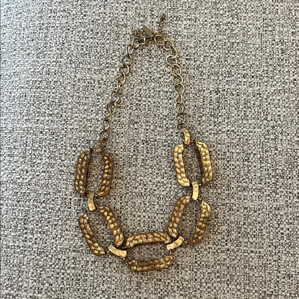 New York & Company Runway Style‎ Faux Tortoiseshell Large Link Necklace - Picture 7 of 7